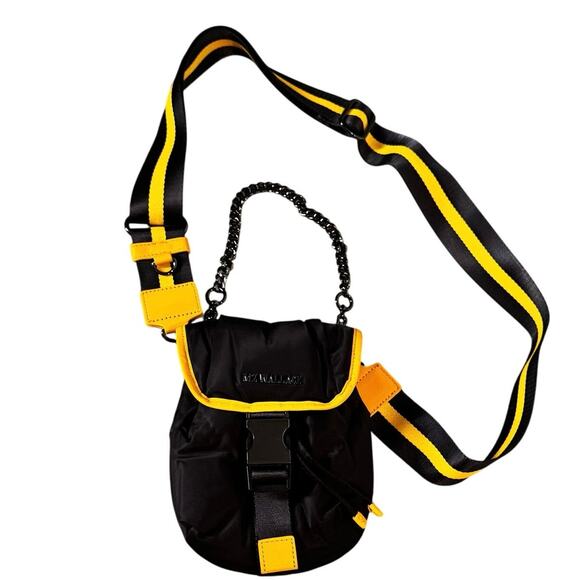 MZ Wallace Micro APEX Small Crossbody Nylon 
Yellow/Navy - Picture 6 of 7